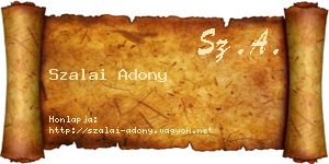Szalai Adony névjegykártya